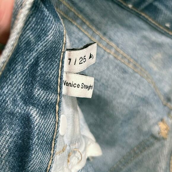 Abrand Jeans Venice Straight Distressed Size 7/25 - Picture 5 of 7